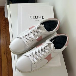 Celine Triomphe Leather Sneakers